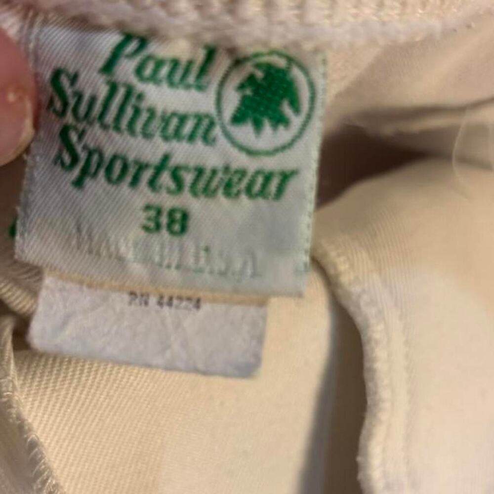 1970s paul sullivan cream colored mens tennis shorts (38) - Picture 7 of 7